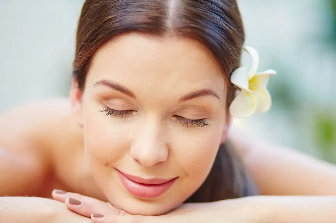 Woman relaxing after an injectable treatment